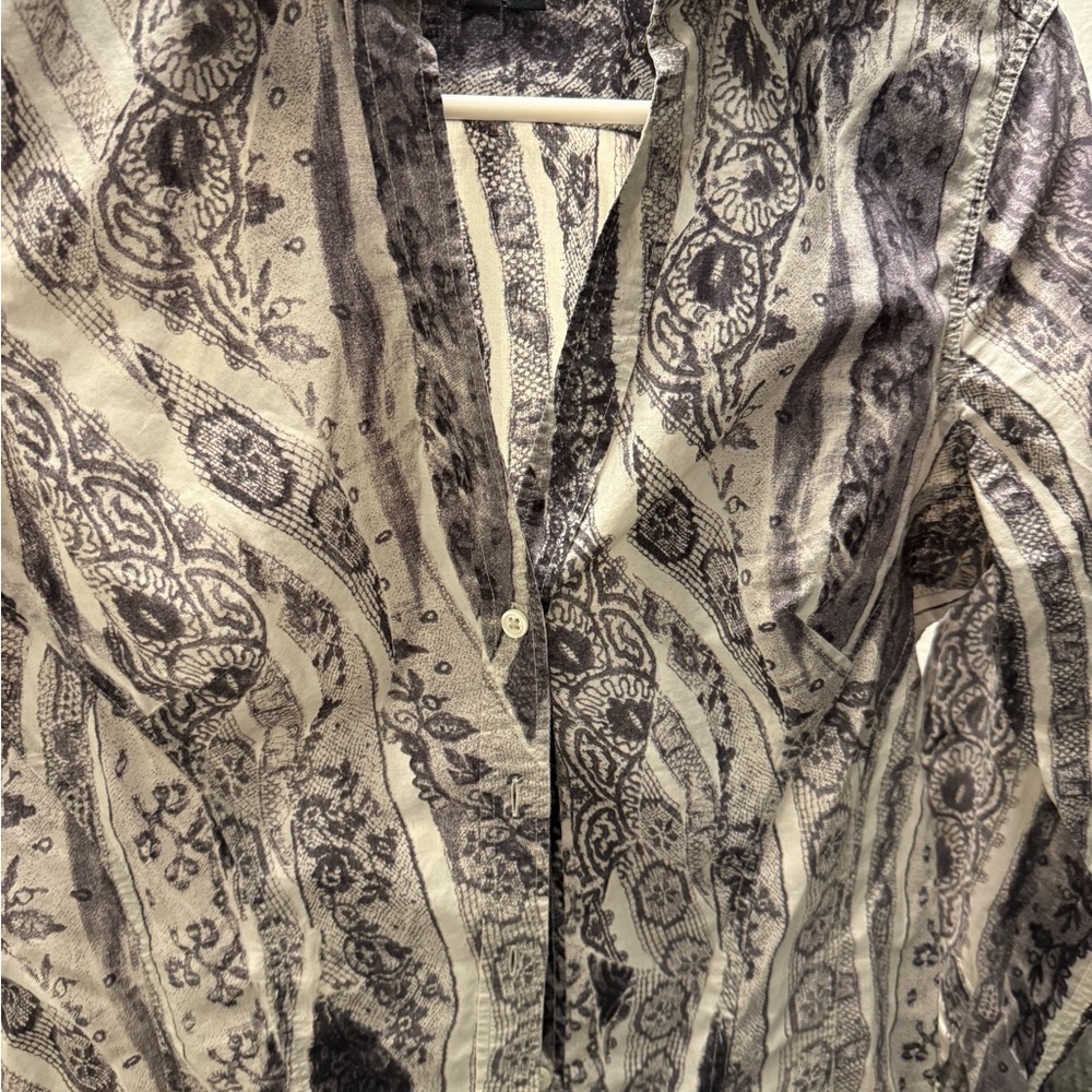 Black Label Patterned Button-Up Shirt - image 5